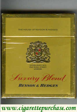Benson and Hedges Luxury Blend cigarette England
